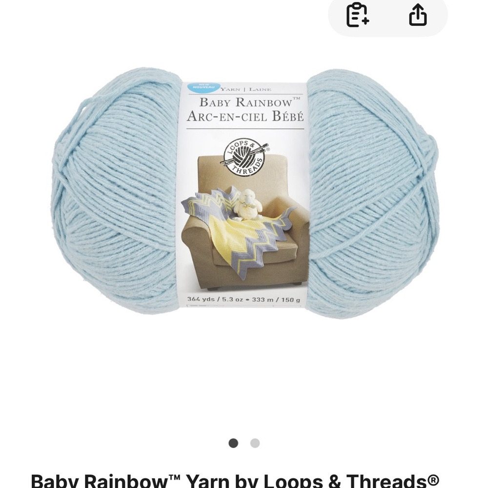 Loops & Threads Baby Rainbow Yarn in Light Blue (3)